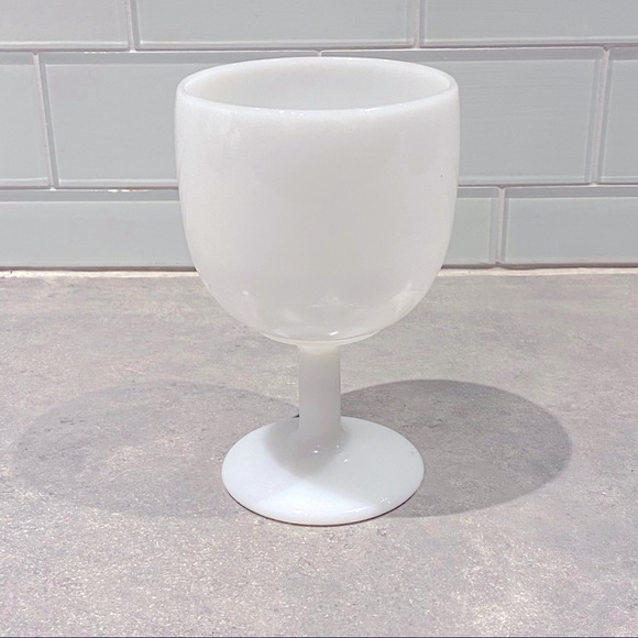 Vintage Milk glass footed cup - Picture 1 of 7